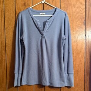 Maurices Sky Blue Long Sleeve Top